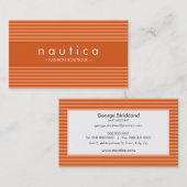 名刺： 航海の: ストライプの 15 名刺 (正面/裏面)