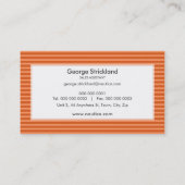 名刺： 航海の: ストライプの 15 名刺 (裏面)