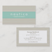 名刺： 航海の: ストライプの 24 名刺 (正面/裏面)