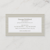 名刺： 航海の: ストライプの 24 名刺 (裏面)