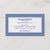 名刺： 航海の: ストライプの 25 名刺 (裏面)