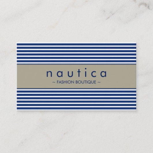 名刺： 航海の: ストライプの 25 名刺 (正面)