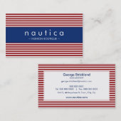 名刺： 航海の: ストライプの 30 名刺 (正面/裏面)