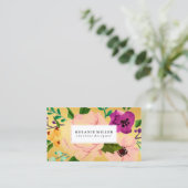 名刺-花のように金ゴールド 名刺 (スタンド正面)