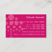 名刺>花屋[ピンク: オレンジ] 名刺 (裏面)