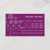 名刺>花屋[紫色: ピンク] 名刺 (裏面)