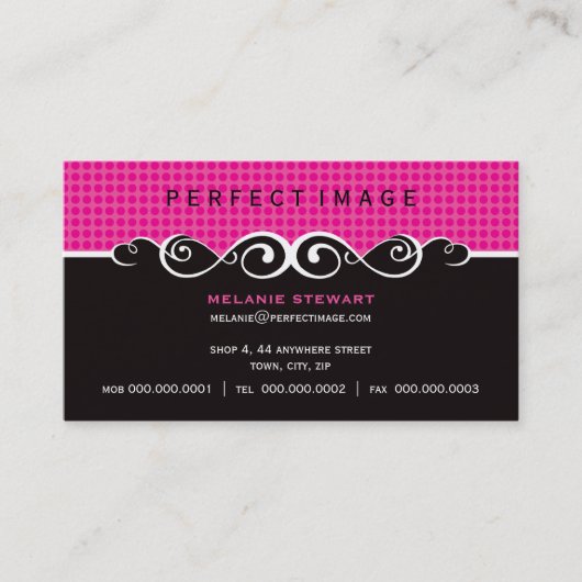 名刺：：華やかに2 名刺 (正面)