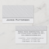 名刺:: 薄い黒のストライプのミニマリズム 名刺 (正面/裏面)