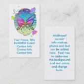 名刺-蝶ポップアート 名刺 (正面/裏面)