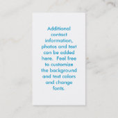 名刺-蝶ポップアート 名刺 (裏面)