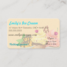 名刺、装飾的なアイスクリーム 名刺