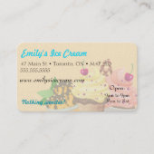 名刺、装飾的なアイスクリーム 名刺 (正面)