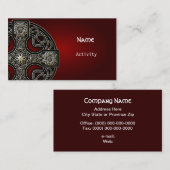 名刺（赤ケルト十字） 名刺 (正面/裏面)