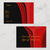 名刺(赤モダン黒) 名刺 (正面/裏面)
