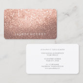 名刺-赤面の金ゴールドのグリッタービジネス 名刺 (正面/裏面)