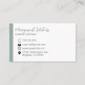 名刺 – 軽量ティール（緑がかった色） (正面)