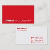 名刺>都市写真撮影[赤い] 名刺 (正面/裏面)