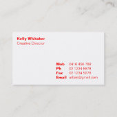 名刺>都市写真撮影[赤い] 名刺 (裏面)