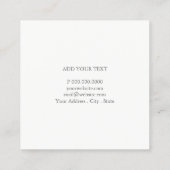 名刺-金ゴールドブラシストロークリースの紫色 スクエア名刺 (裏面)