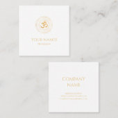 名刺:金ゴールド曼荼羅+ OHM  スクエア名刺 (正面/裏面)