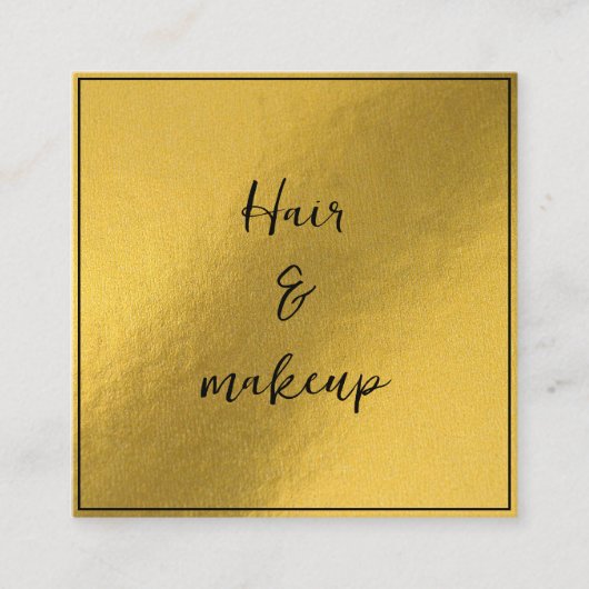 名刺(金ゴールド背景) スクエア名刺 (正面)