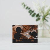 名刺(銅)抽象芸術(黒) 2 名刺 (スタンド正面)