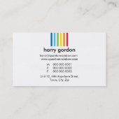 名刺::雨垂れストライプ1 名刺 (裏面)