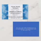 名刺:: 青い世界地図w/Logoのデザイン2 名刺 (正面/裏面)