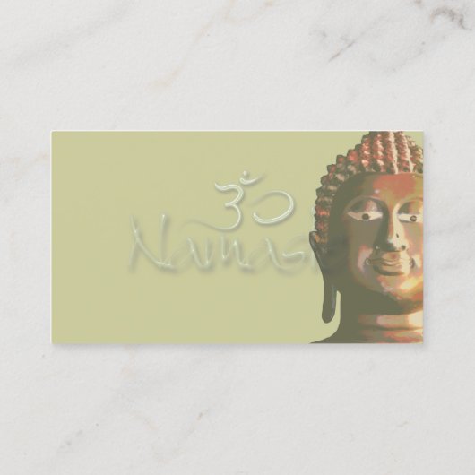 名刺、青い蓮と仏陀 名刺 (裏面)