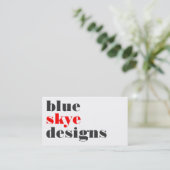 名刺>青いskye [赤: 木炭] 名刺 (スタンド正面)