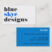 名刺>青いskye [青: 木炭] 名刺 (正面/裏面)