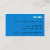 名刺>青いskye [青: 木炭] 名刺 (裏面)