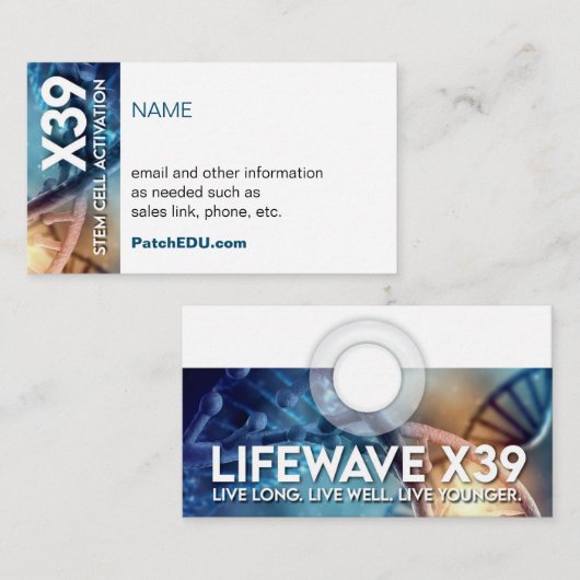 名刺 – 青 – カスタマイズ可能 (正面/裏面)