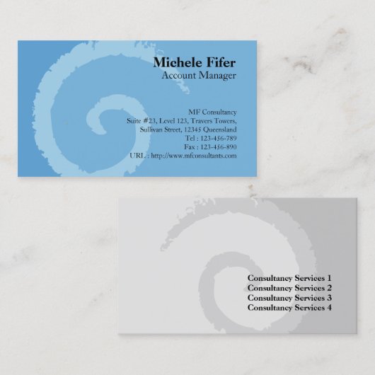 名刺（青） 名刺 (正面/裏面)