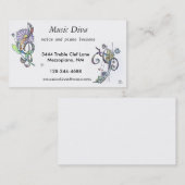 名刺:  音楽花型女性歌手 名刺 (正面/裏面)