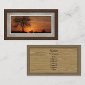 名刺-額縁のスタイル01 (茶色) 名刺 (正面/裏面)