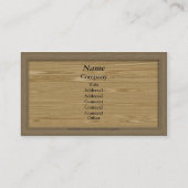 名刺-額縁のスタイル01 (茶色) 名刺 (裏面)