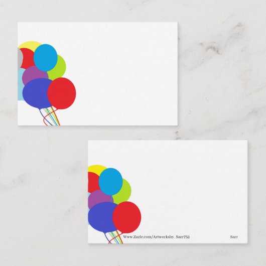 名刺：風船 名刺 (正面/裏面)