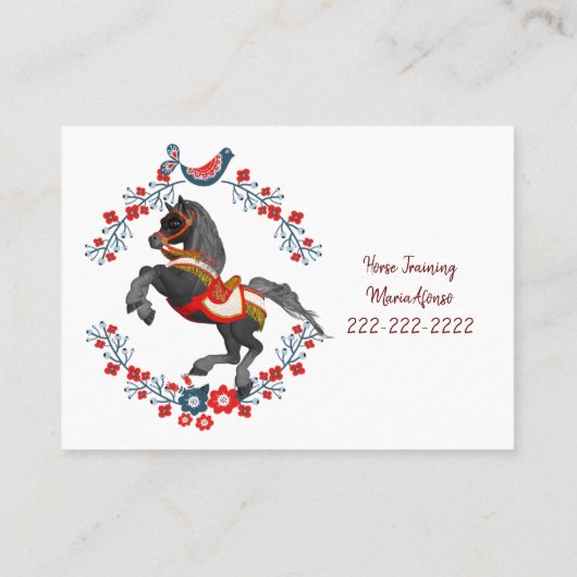 名刺、馬トレーニング 名刺 (裏面)