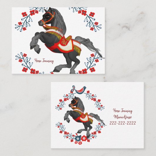 名刺、馬トレーニング 名刺 (正面/裏面)
