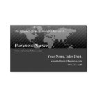 名刺:: 黒い及び灰色の世界地図のデザイン2