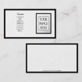 名刺-黒い額縁(白いマット) 名刺 (正面/裏面)
