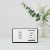 名刺-黒い額縁(白いマット) 名刺 (スタンド正面)