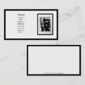名刺-黒い額縁(白いマット) 名刺 (正面/裏面)