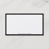 名刺-黒い額縁(白いマット) 名刺 (裏面)