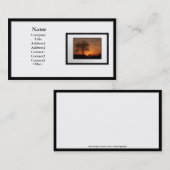 名刺-黒い額縁(白いマット) 名刺 (正面/裏面)
