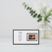 名刺-黒い額縁(白いマット) 名刺 (スタンド正面)