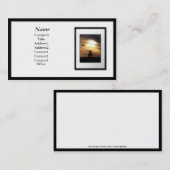 名刺-黒い額縁(白いマット) 名刺 (正面/裏面)
