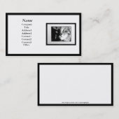 名刺-黒い額縁(白いマット) 名刺 (正面/裏面)