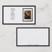 名刺-黒い額縁(白いマット) 名刺 (正面/裏面)